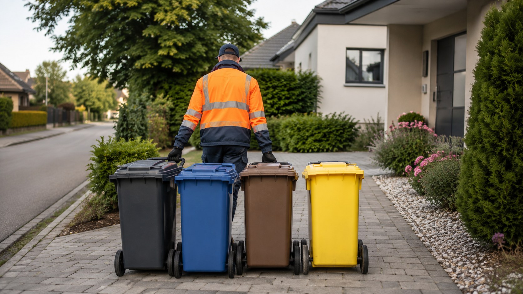 Mülltonnenservice Flensburg: Mülltonnen werden zum Haus gebracht
